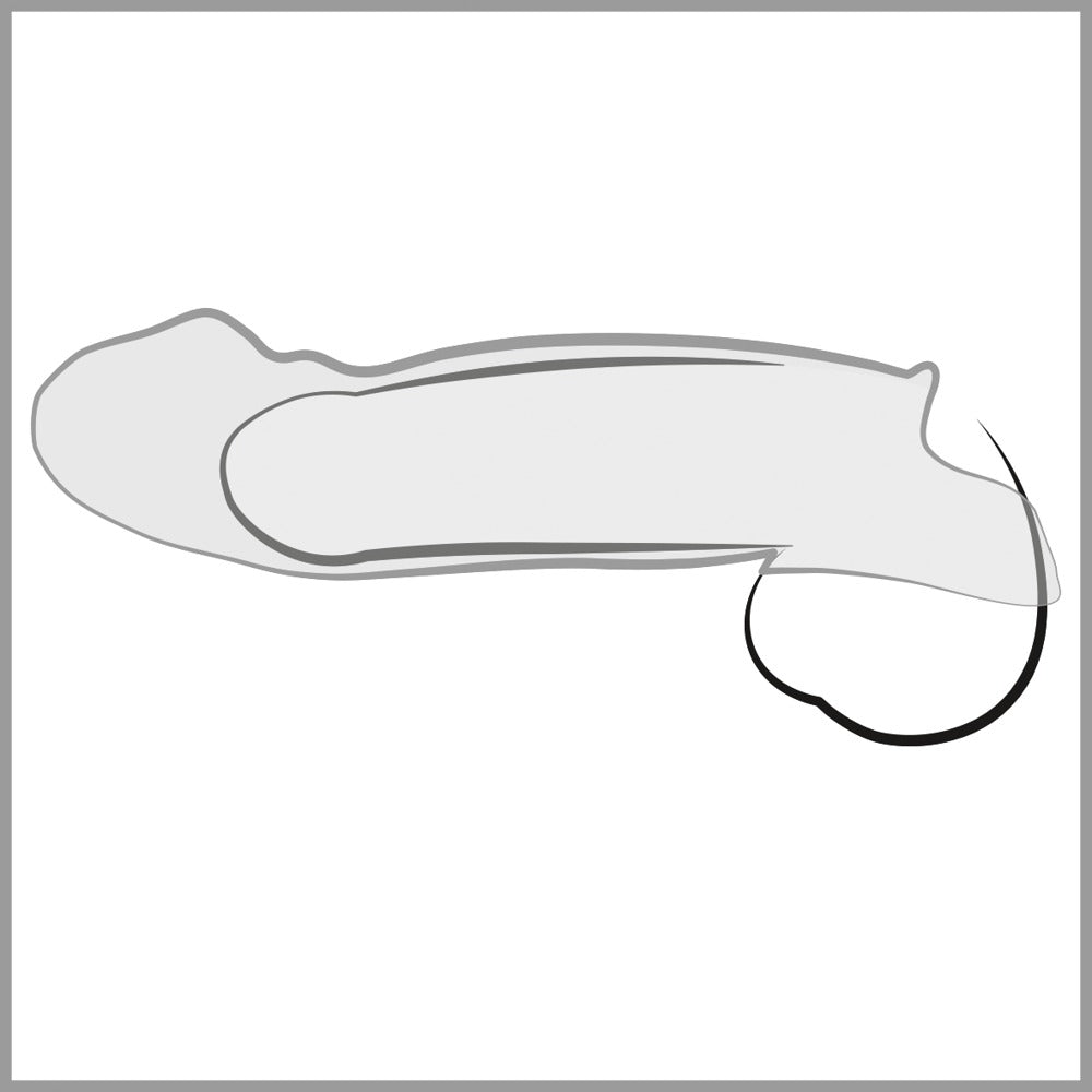 CRYSTAL - PENIS SLEEVE WITH EXTENSION AND BALL RING