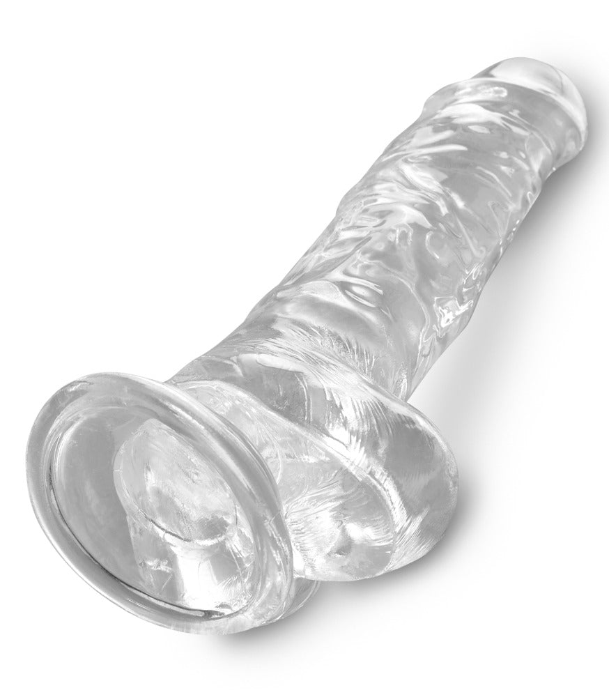 KING COCK CLEAR - 8" COCK WITH BALLS