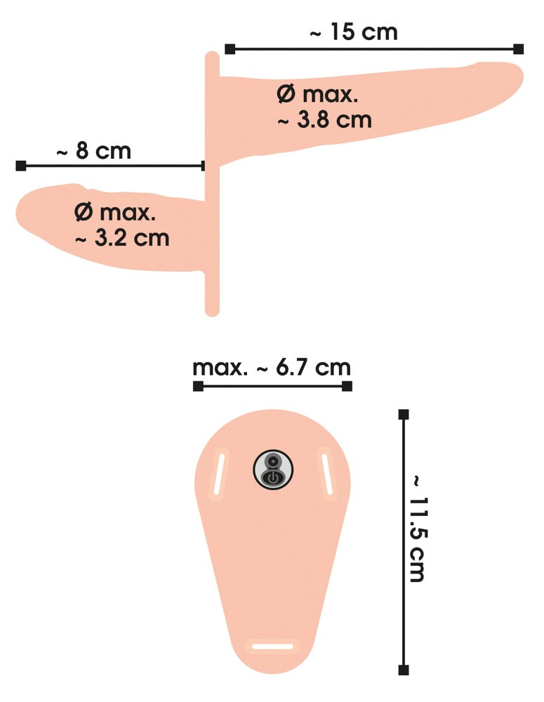 YOU2TOYS - VIBRATING DOUBLE STRAP-ON