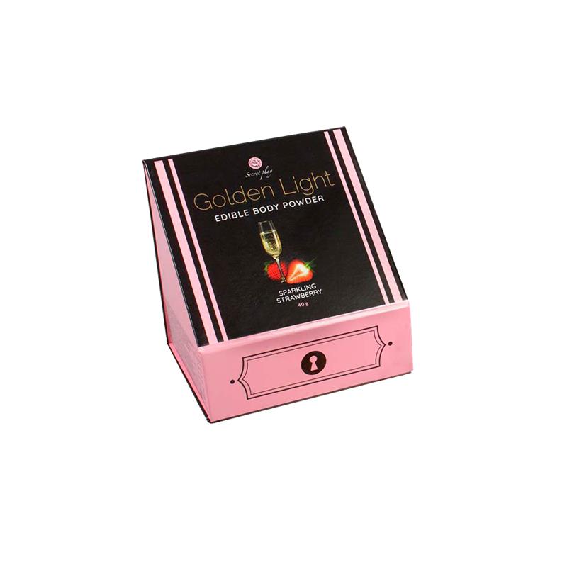 SECRET PLAY - 100% EDIBLE POWDER KIT AND FEATHER TICKLER SPARKLING STRAWBERRY