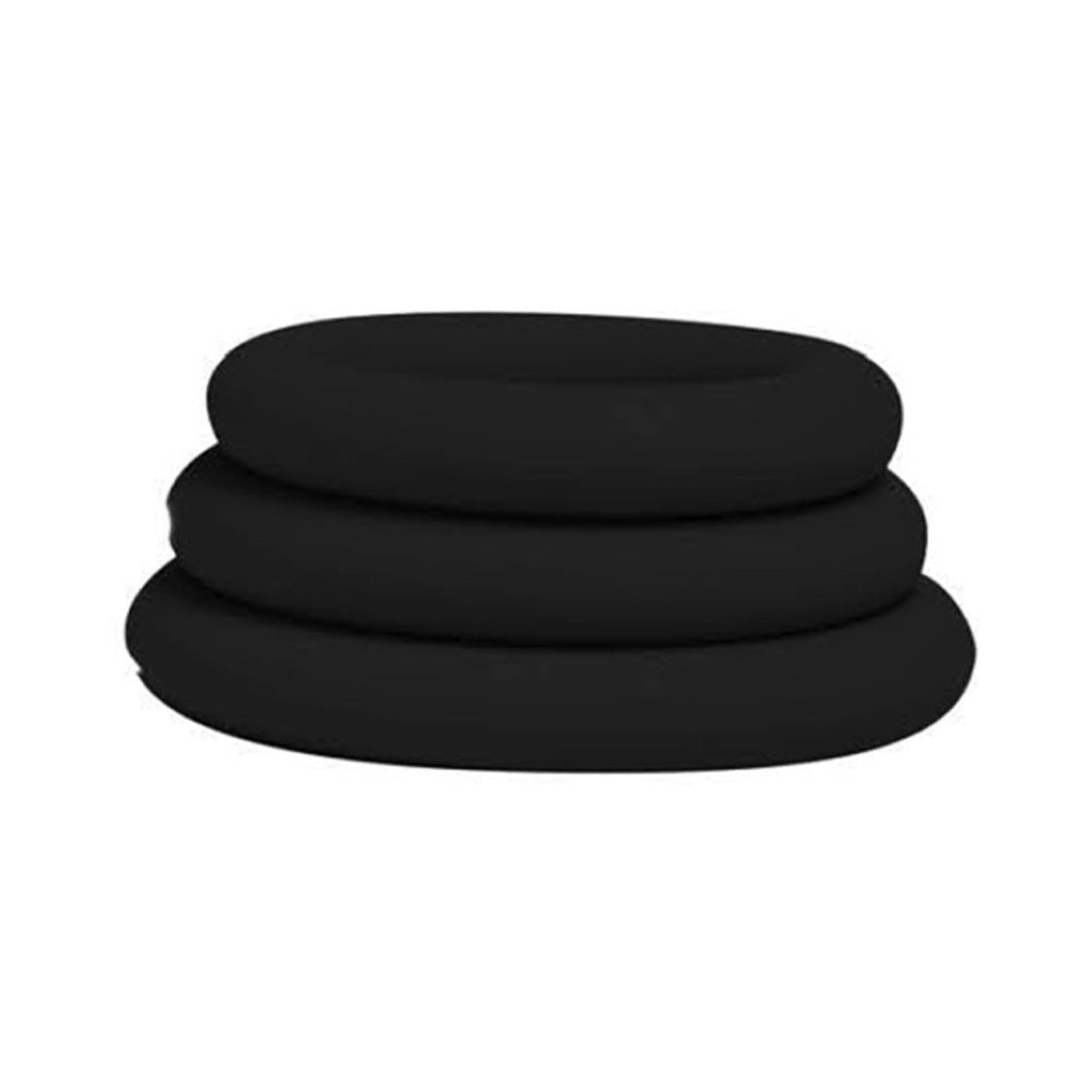 ME YOU US SIGNATURE - THE CHUBBY 3 RING SET BLACK