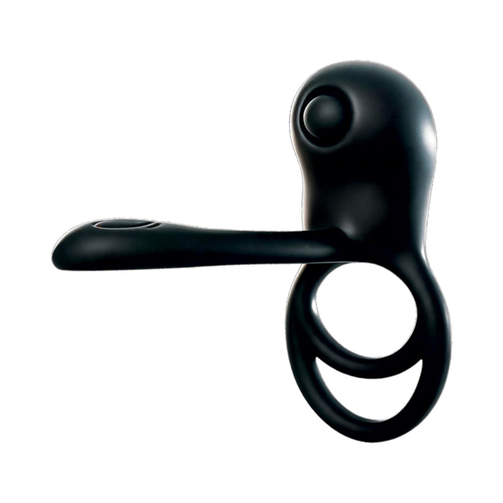 HOTT PRODUCTS - DECADENCE COBRA COCK&BALL STRAP WITH VIBRATING STINGER&CLIT STIMULATOR LIQUID SILICONE MULTI-SPEED RECHARGEABLE