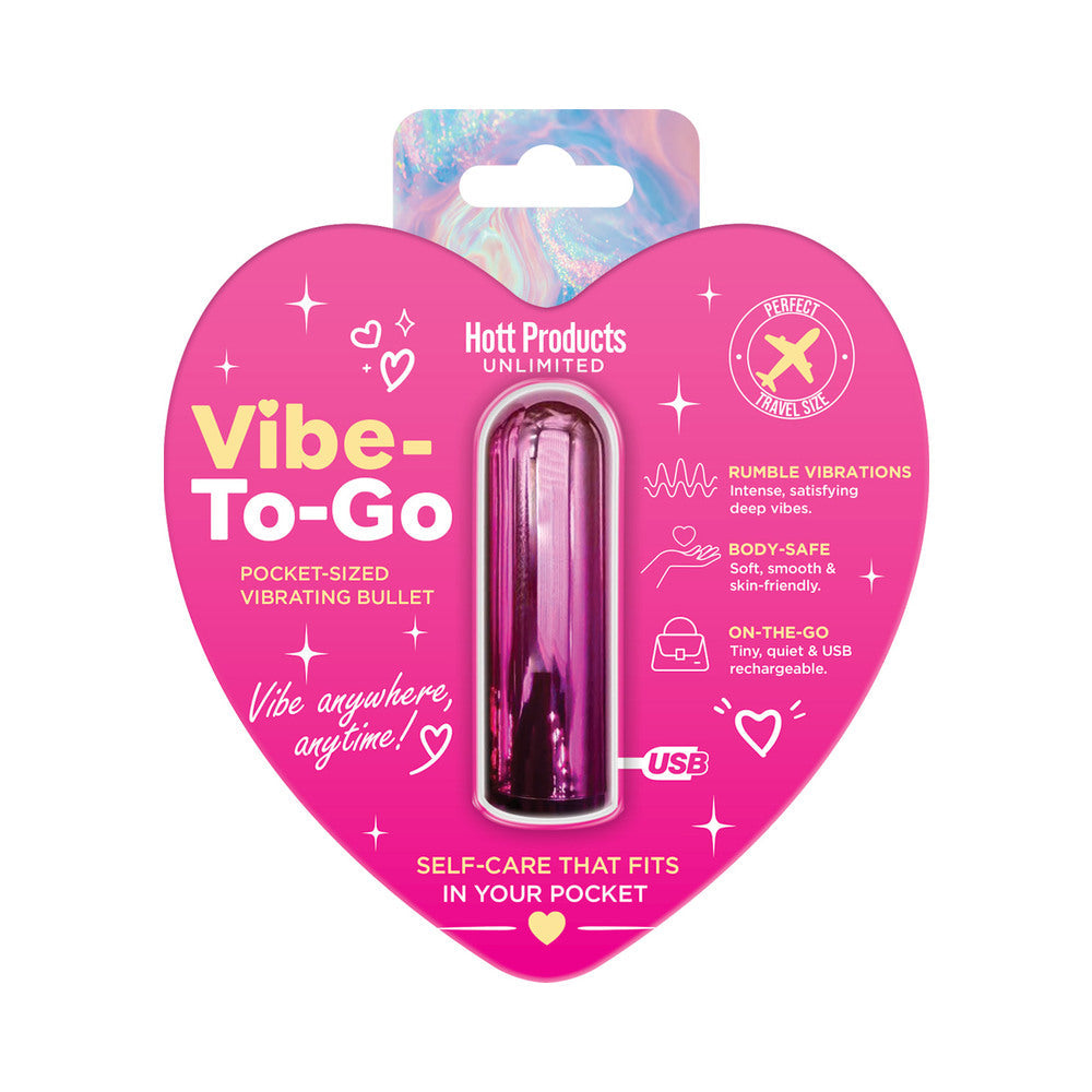 HOTT PRODUCTS - VIBE TO GO GRADIENT COLOR BULLET 10 FREQUENCIES 2.3 INCH PINK