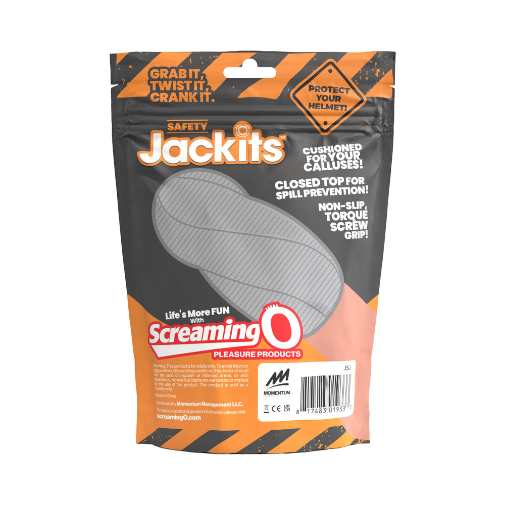SCREAMING O - SAFETY JACKITS ULTRA-SOFT MANSTURBATION SLEEVE GREY