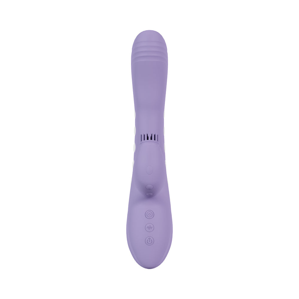 SHOTS - VIVE ANDRIA LED G-SPOT VIBRATING AND TAP CLIT STIMULATOR LAVENDER