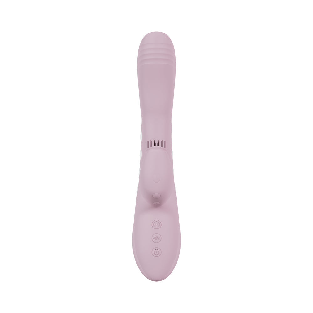 SHOTS - VIVE ANDRIA LED G-SPOT VIBRATING AND TAP CLIT STIMULATOR PINK
