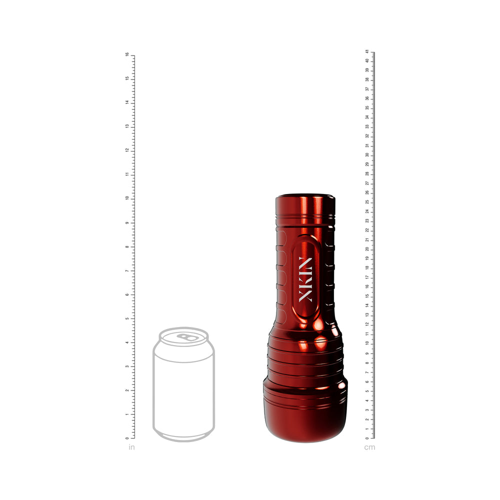 SHOTS - XKIN ROMAN BLAZE ASS TORCH VIBRATING MASTURBATOR METALLIC RED