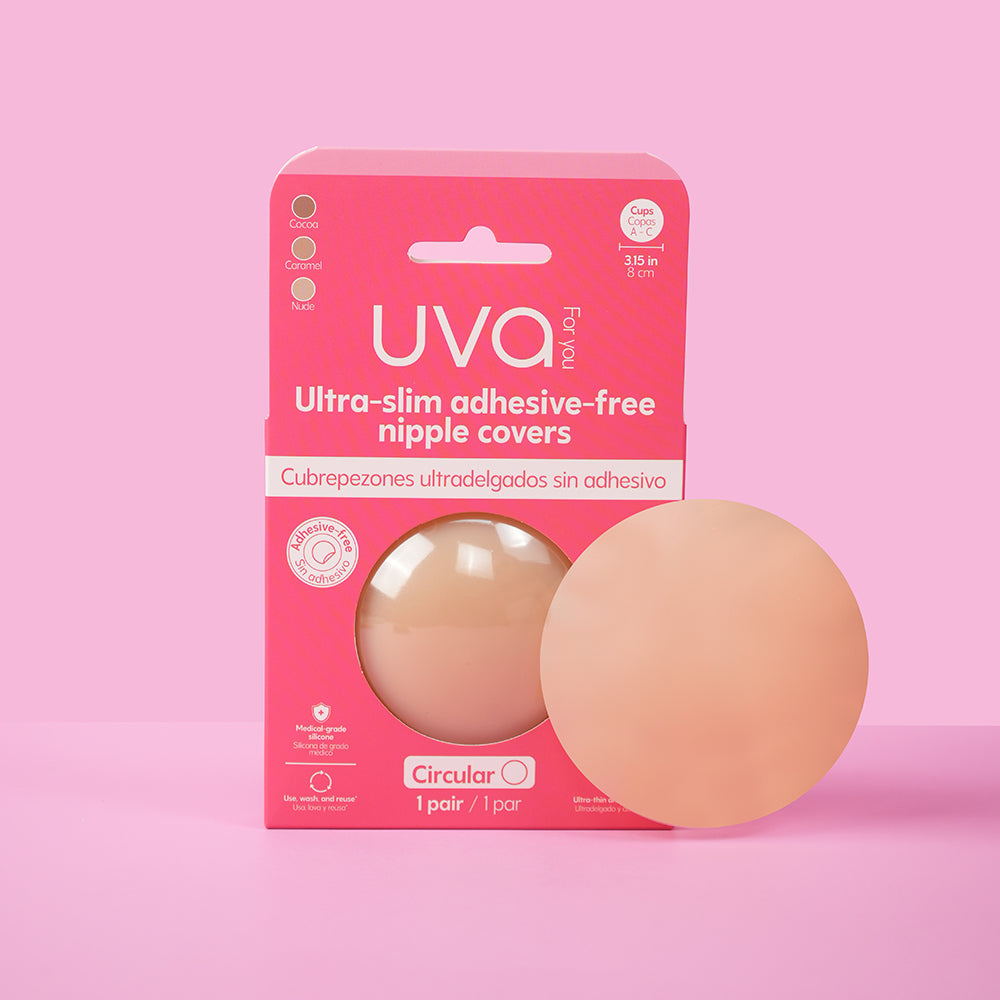 UVA - CARAMEL NON-ADHESIVE ROUND NIPPLE COVERS