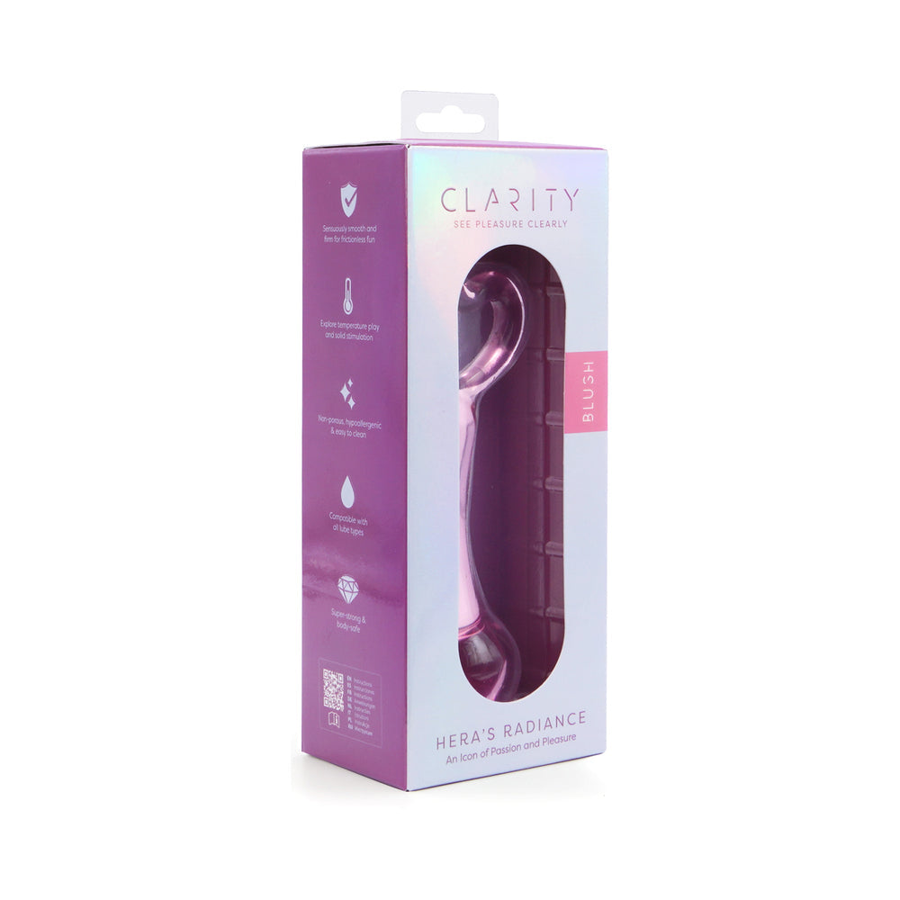 CREATIVE CONCEPTIONS - CLARITY HERA'S RADIANCE BLUSH GLASS DILDO