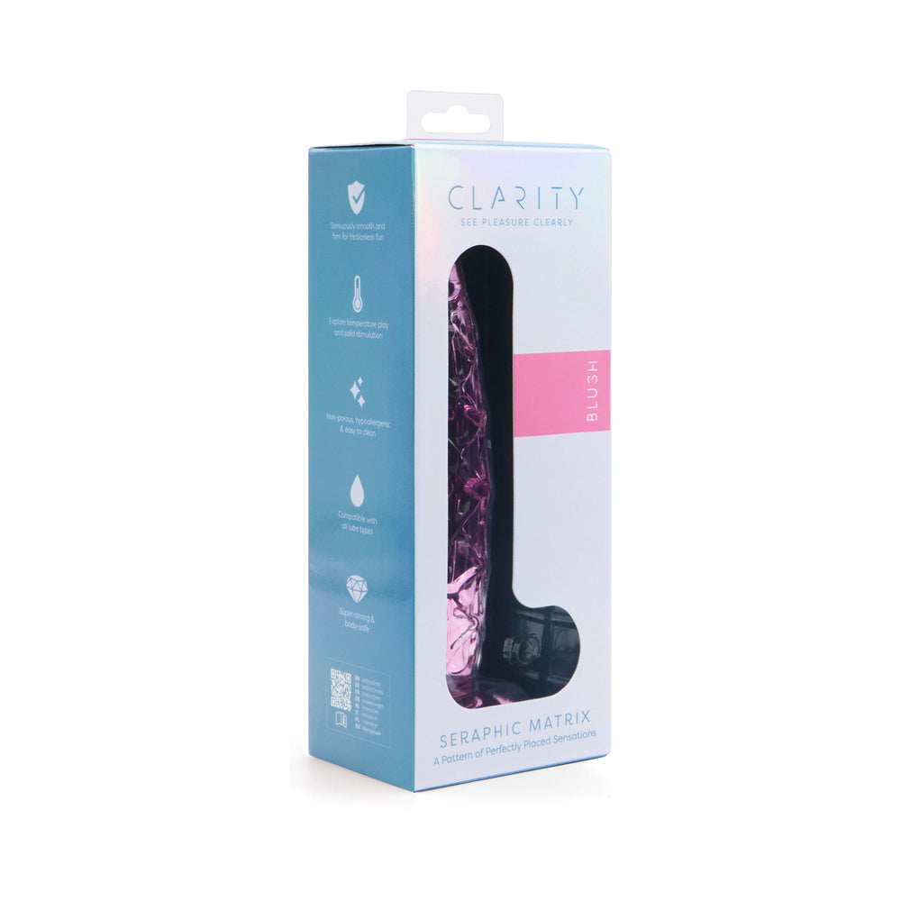 CREATIVE CONCEPTIONS - CLARITY SERAPHIC MATRIX BLUSH GLASS DILDO