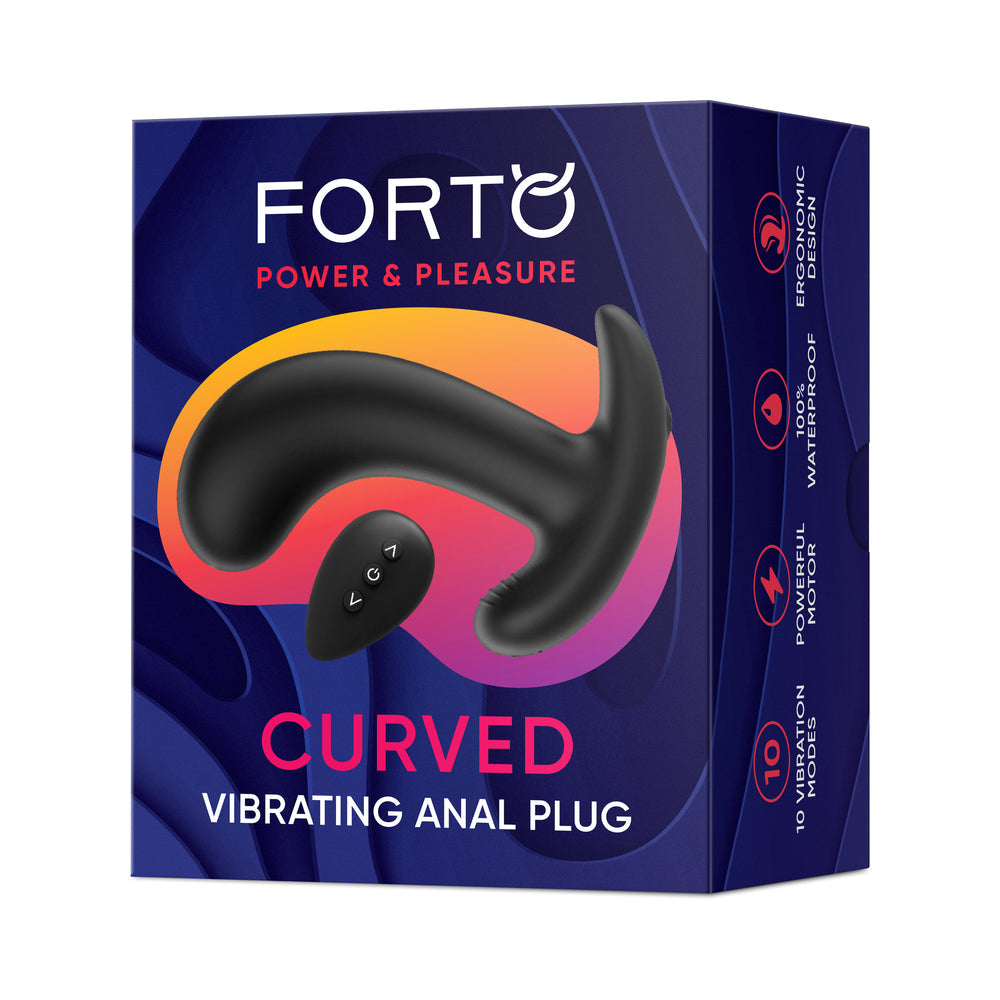 FORTO - CURVED VIBRATING PLUG BLACK