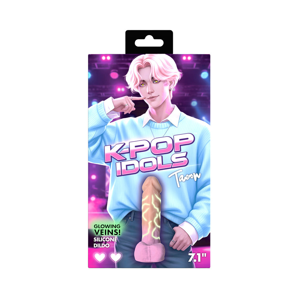 XR BRANDS - K-POP IDOLS TAEON SILICONE DILDO WITH BALLS