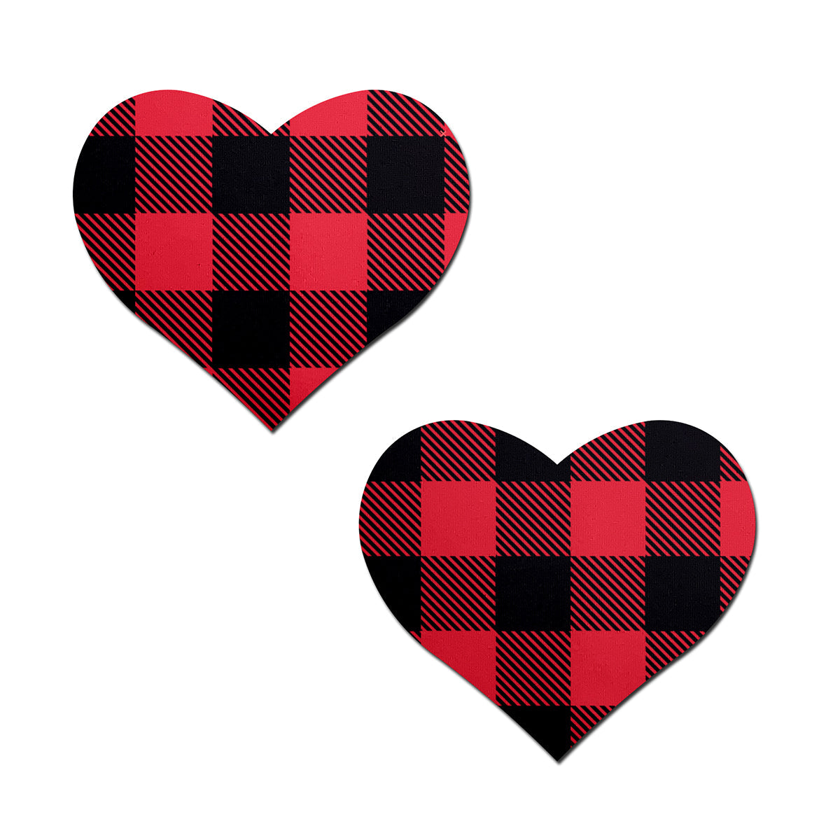 PASTEASE - BUFFALO PLAID HEART PASTIES RED