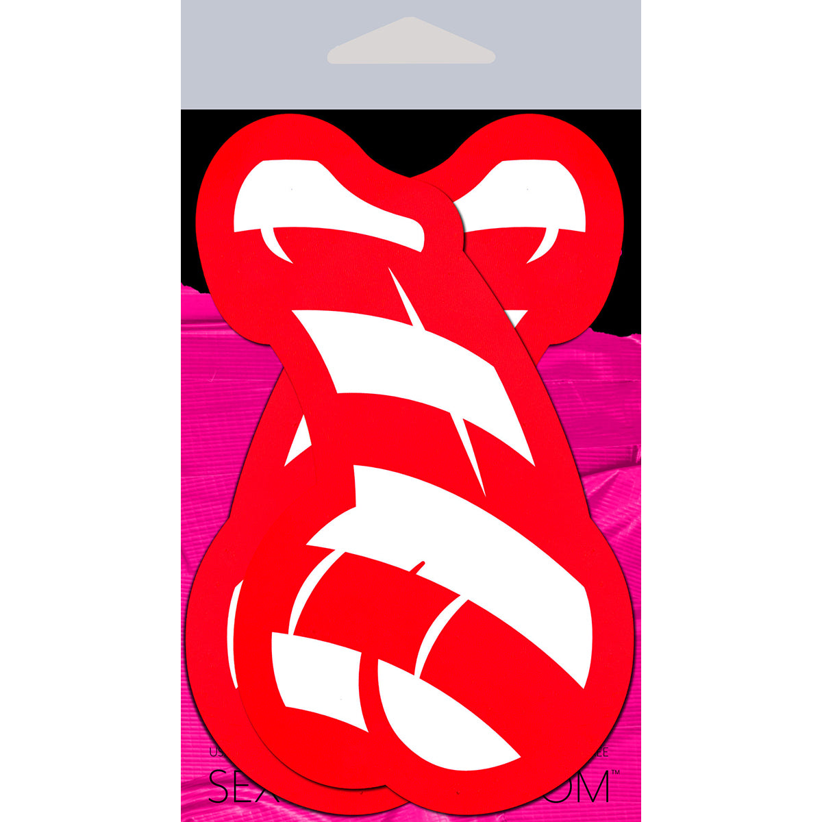 PASTEASE CANDY CANE PENIS PASTIES RED/WHITE