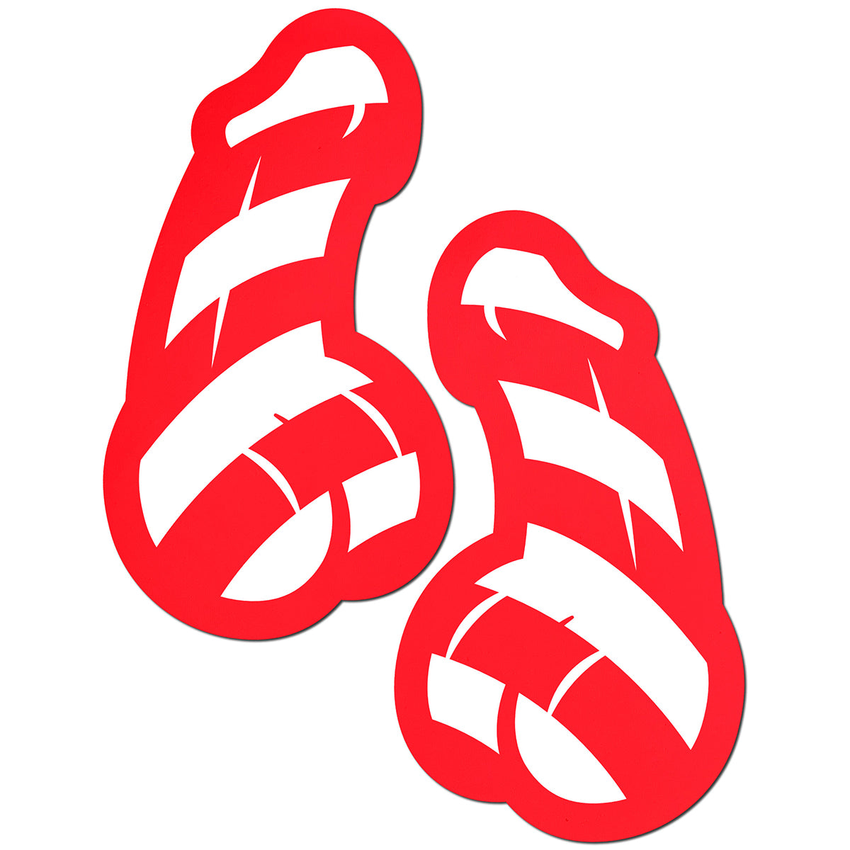 PASTEASE - CANDY CANE PENIS PASTIES RED/WHITE