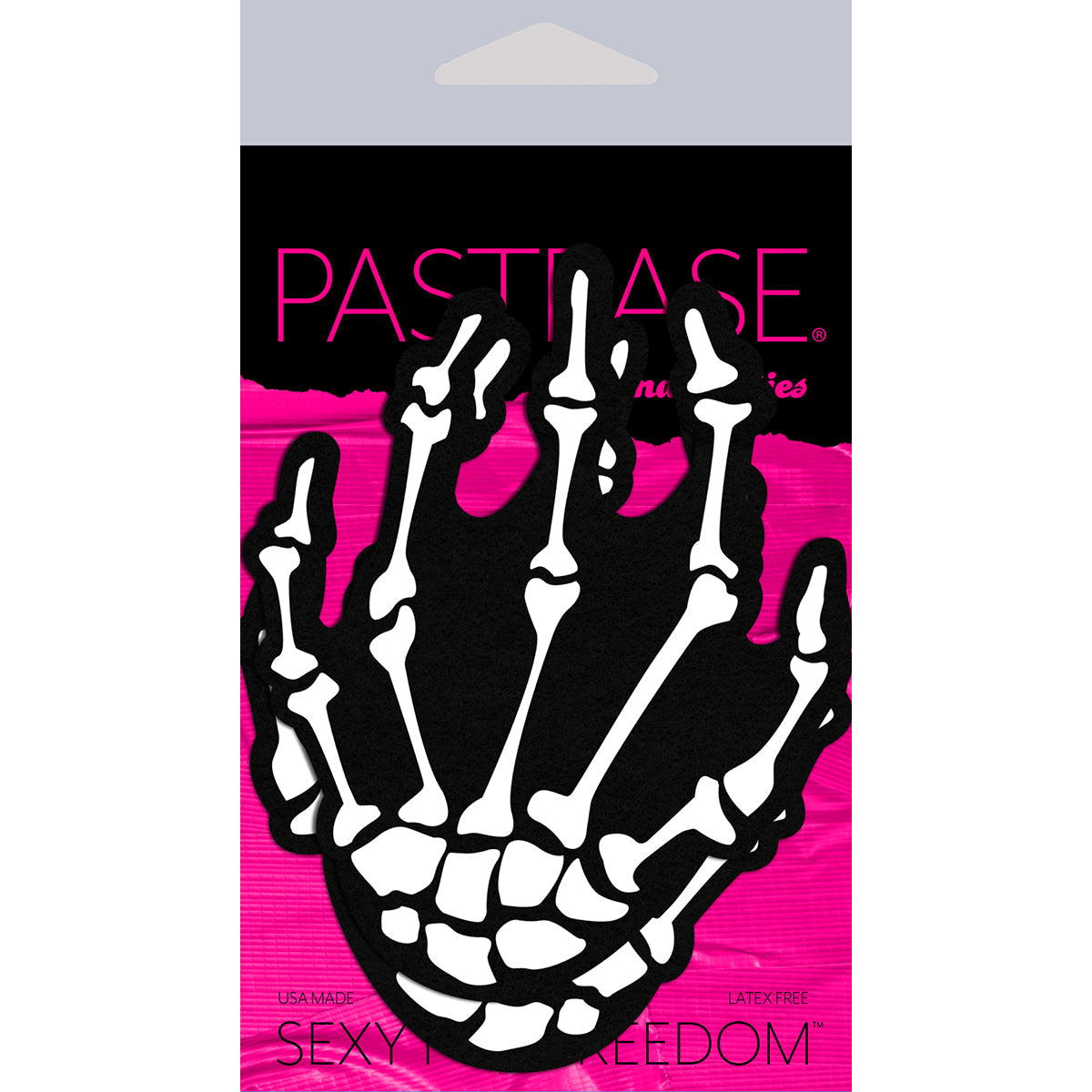PASTEASE SKELETON HANDS PASTIES BLACK