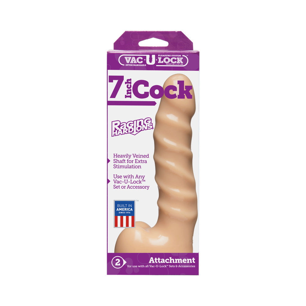 DOC JOHNSON - VAC-U-LOCK - PENE DE 7 PULGADAS - ERECCIONES EXTREMADAS BLANCO