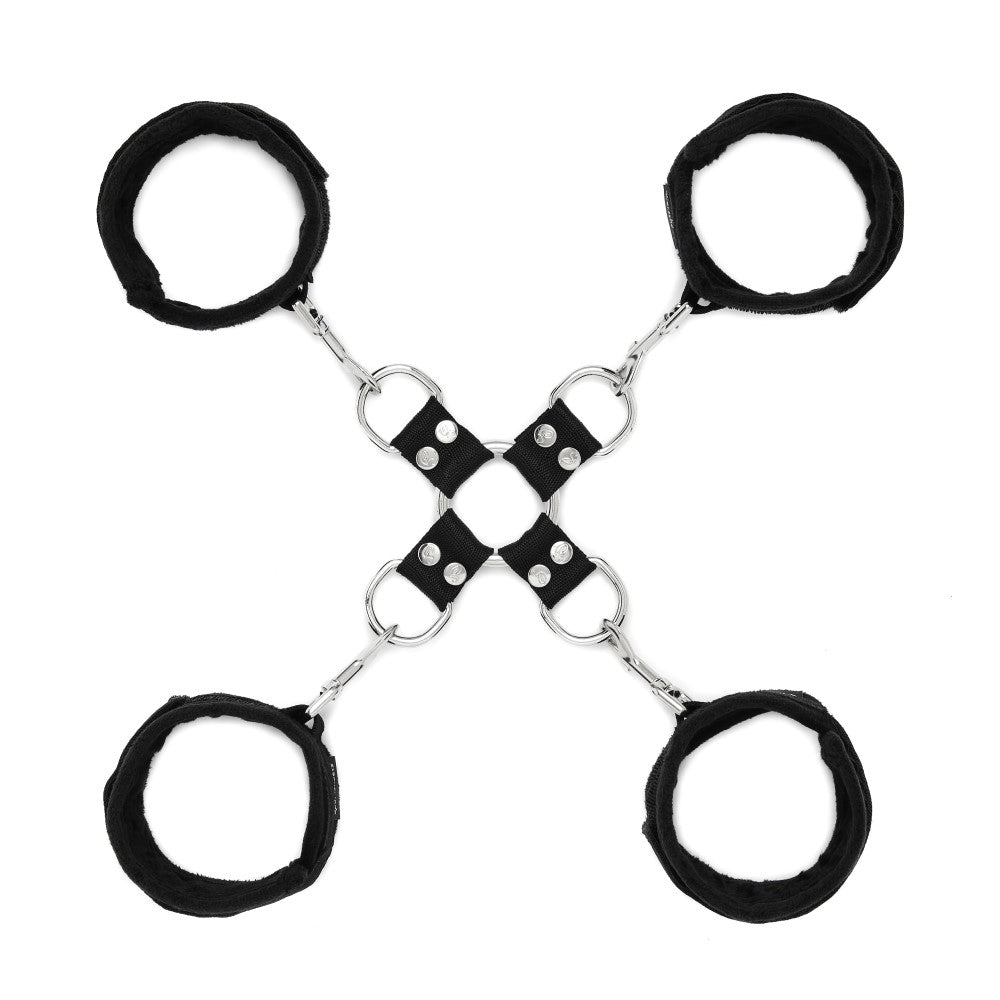 SPORTSHEETS - 5-PIECE ADJUSTABLE HOG TIE & CUFF SET BLACK