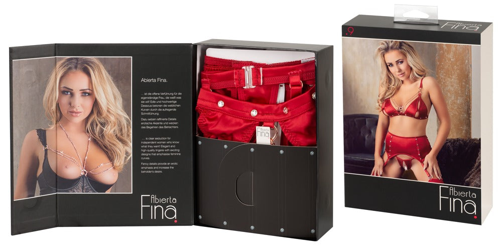 ABIERTA FINA - BRA AND SUSPENDER SET