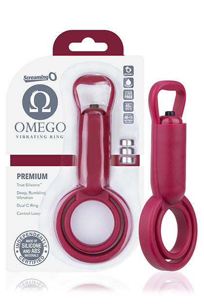 SCREAMING O - ANILLO VIBRADOR OMEGO (SOLO COLOR MERLOT)