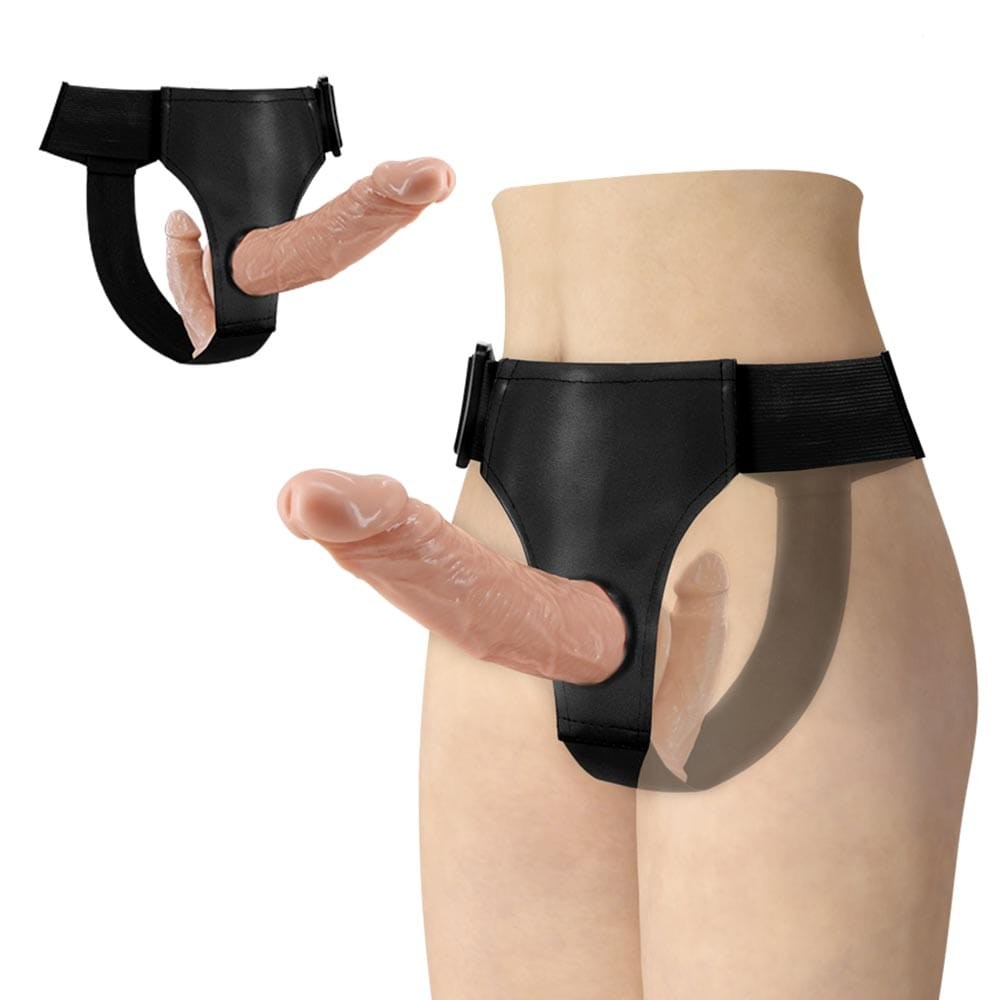 DEBRA - WEARABLE HARNESS STRAP ON DOUBLE ENDED REALISTIC DILDO