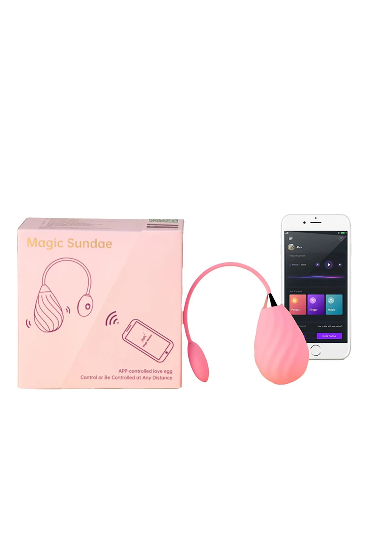 MAGIC MOTION - MAGIC SUNDAE APP CONTROLLED LOVE EGG - PINK