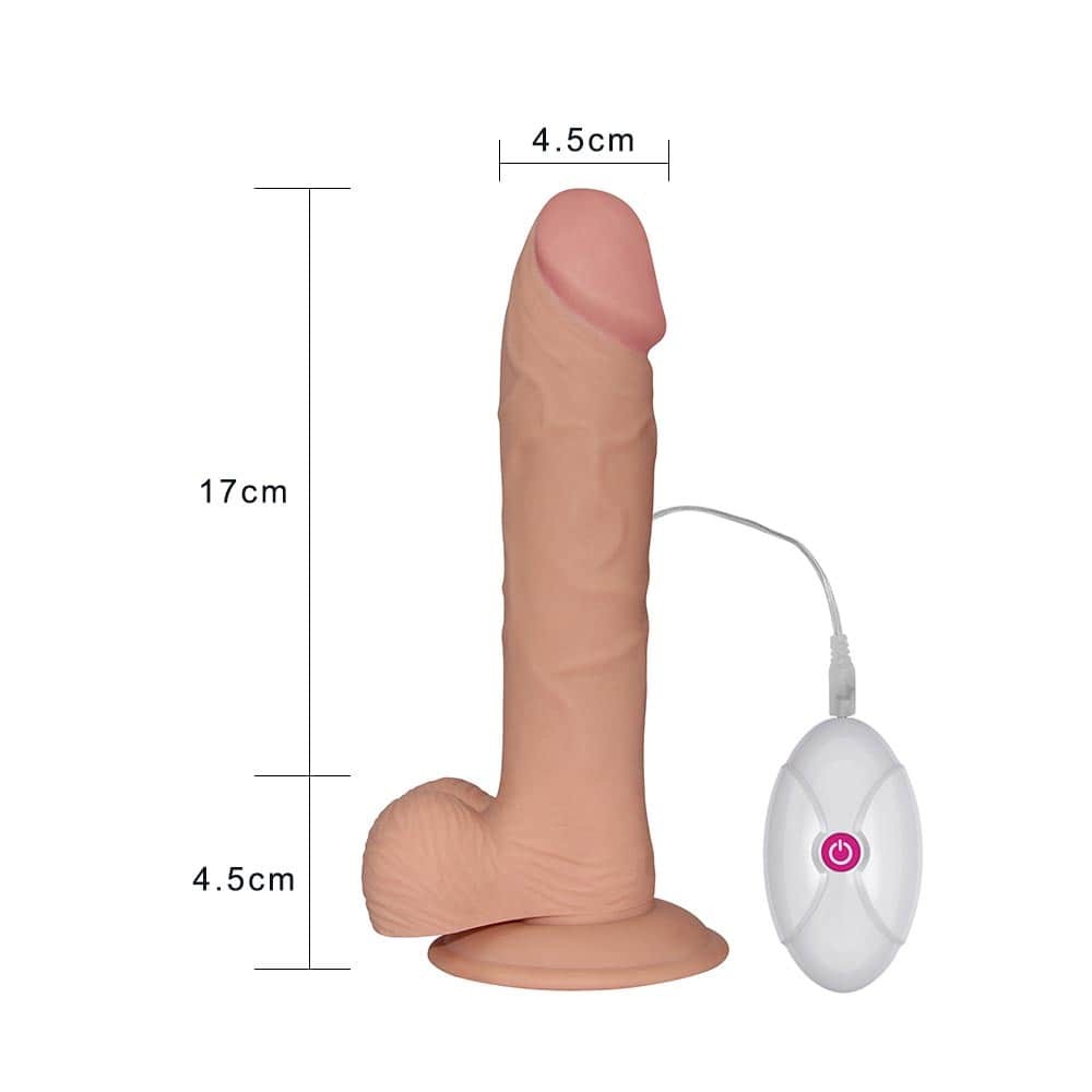 LOVETOY - 9" THE ULTRA SOFT DUDE - VIBRATING FLESH