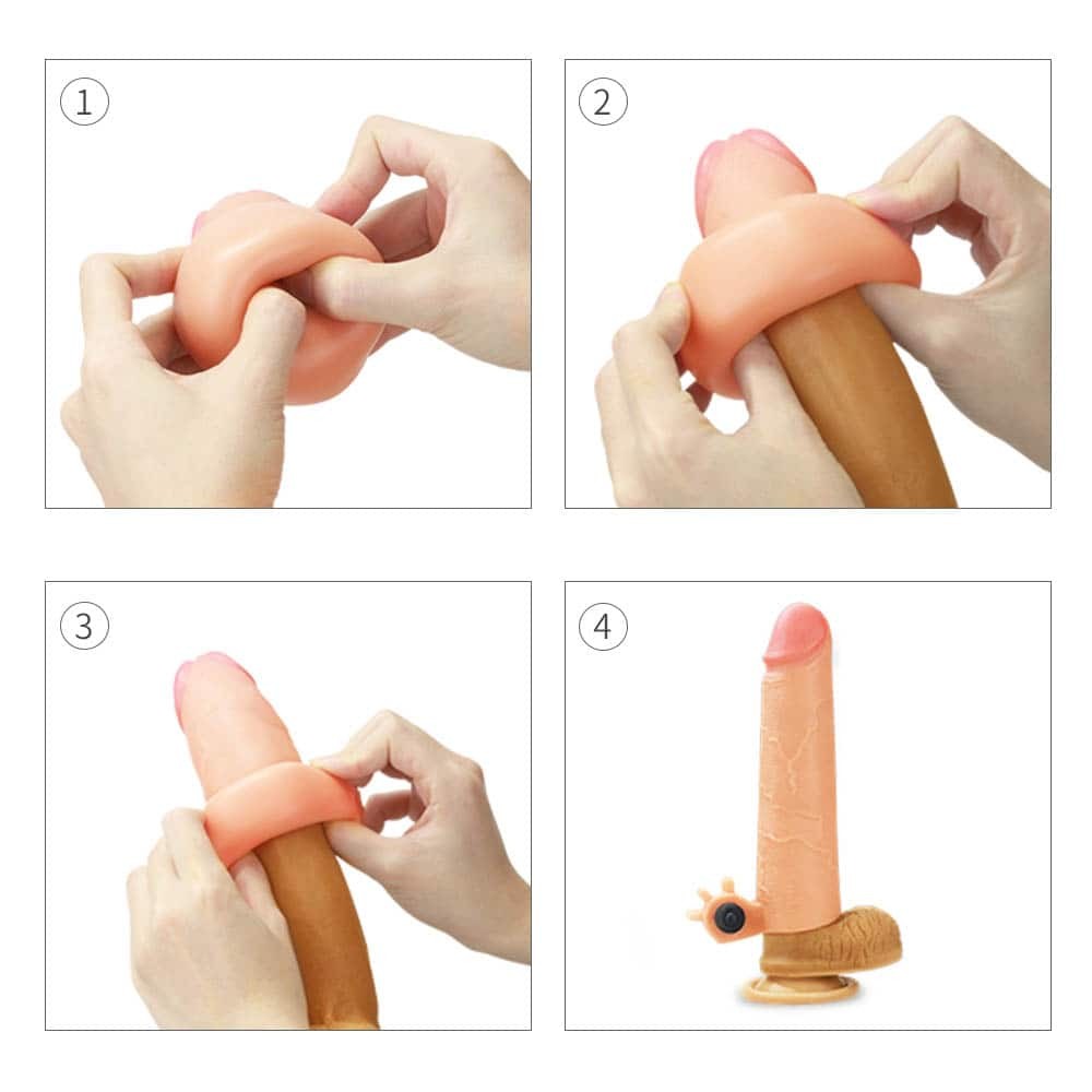 LOVETOY - ADD 2" VIBRATING SILICONE EXTENDER