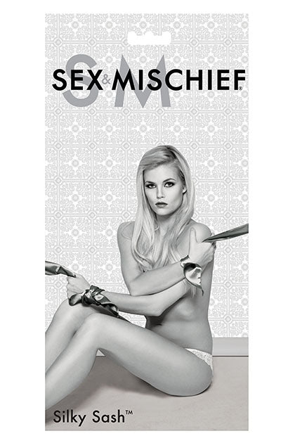 SEX & MISCHIEF - SILKY SASH RESTRAINTS: BLACK