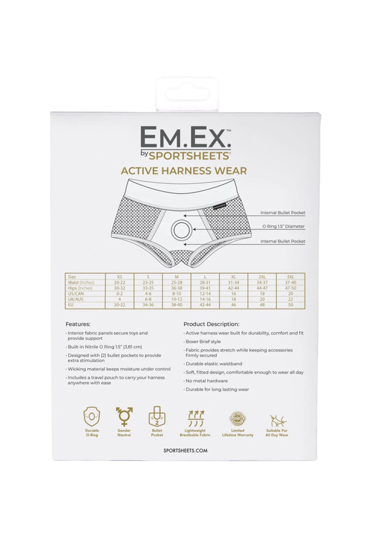 SPORTSHEETS - EMEX XL FISHNET FIT