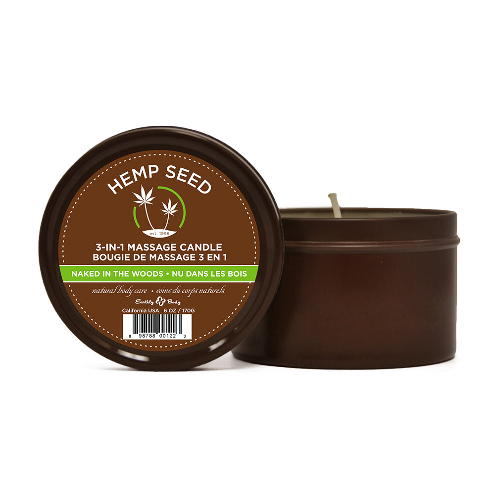 EARTHLY BODY - MASSAGE CANDLE NAKED IN THE WOODS 6.8OZ