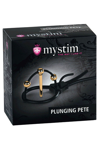 MYSTIM PLUNGING PETE - CORONA STRAP WITH URETHRAL SOUND