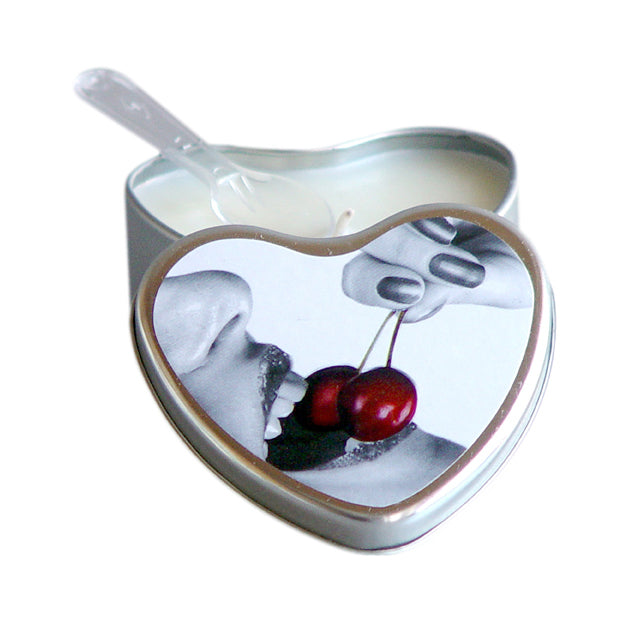 EARTHLY BODY - HEMP SEED EDIBLE MASSAGE CANDLE CHERRY 4 OZ.