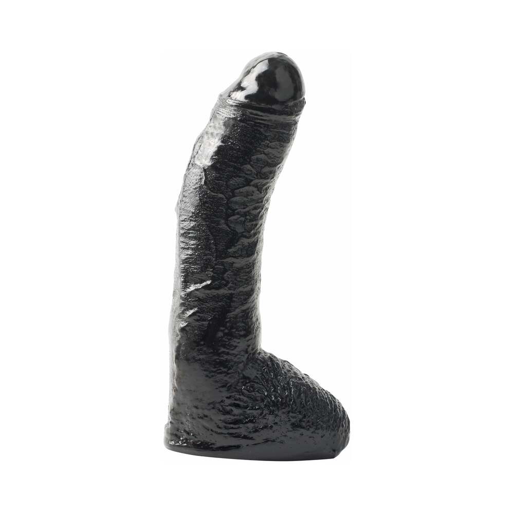 PIPEDREAM - BASIX RUBBER WORKS FAT BOY 10 IN. DILDO WITH BALLS BLACK
