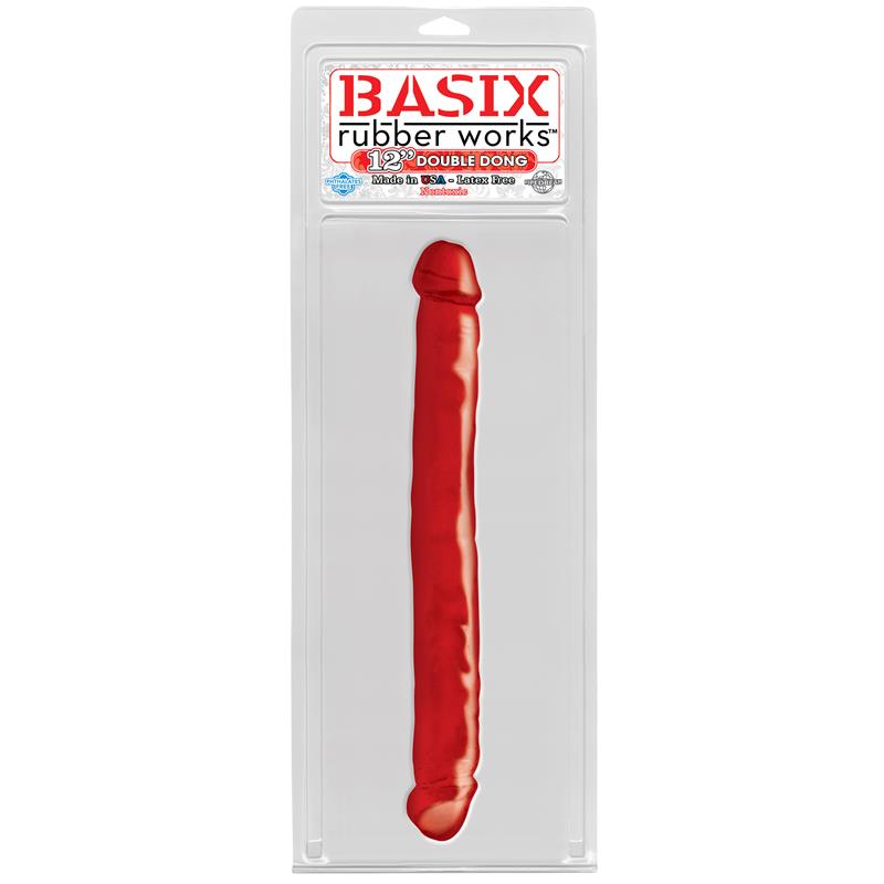 BASIX RUBBER WORKS - 30,5 CM DOUBLE DONG RED