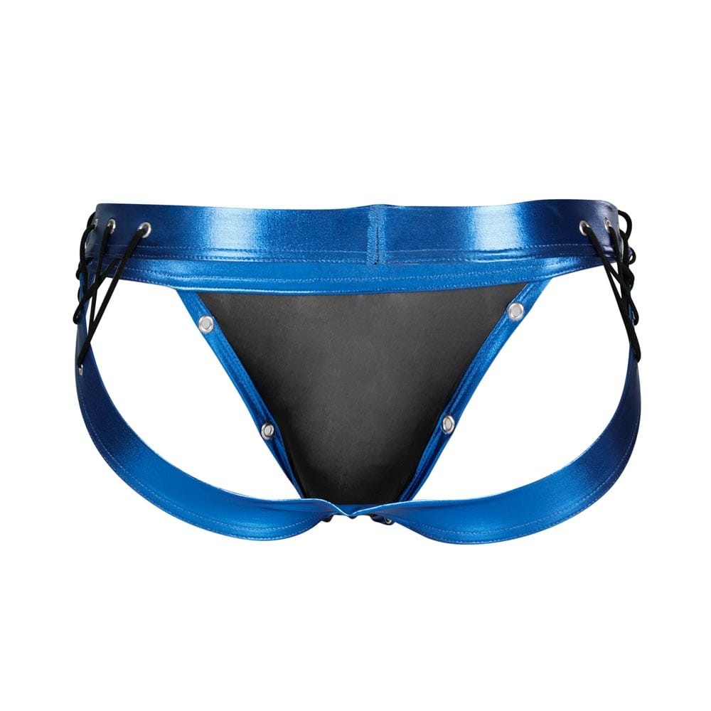 CUT4MEN - C4M-DESIRE JOCKSTRAP-BLUELEATHERETTE-L