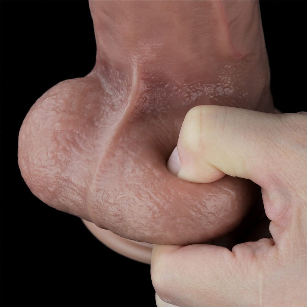 LOVETOY - 10.5'' DUAL LAYERED PLATINUM SILICONE COCK