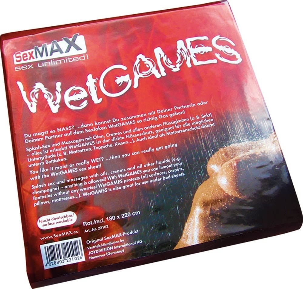 JOYDIVISION - SEXMAX WETGAMES SEX-LAKEN, 180 X 220 CM, ROT (FITTED SHEET, RED)
