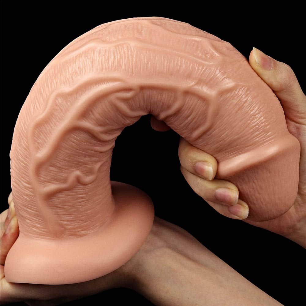 LOVETOY - 11'' REALISTIC LONG VIBRATING DILDO FLESH