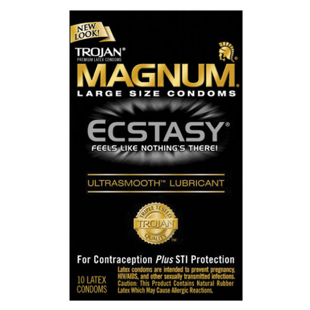 TROJAN ECSTASY MAGNUM CONDOMS WITH ULTRASMOOTH LUBRICANT