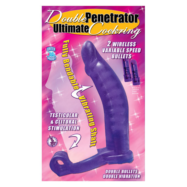 NASSTOYS - DOUBLE PENETRATOR BENDABLE C-RING (PURPLE)