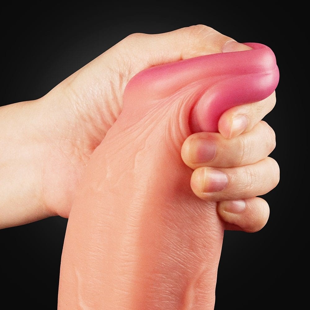LOVETOY - 12" DUAL LAYERED PLATINUM SILICONE COCK 1