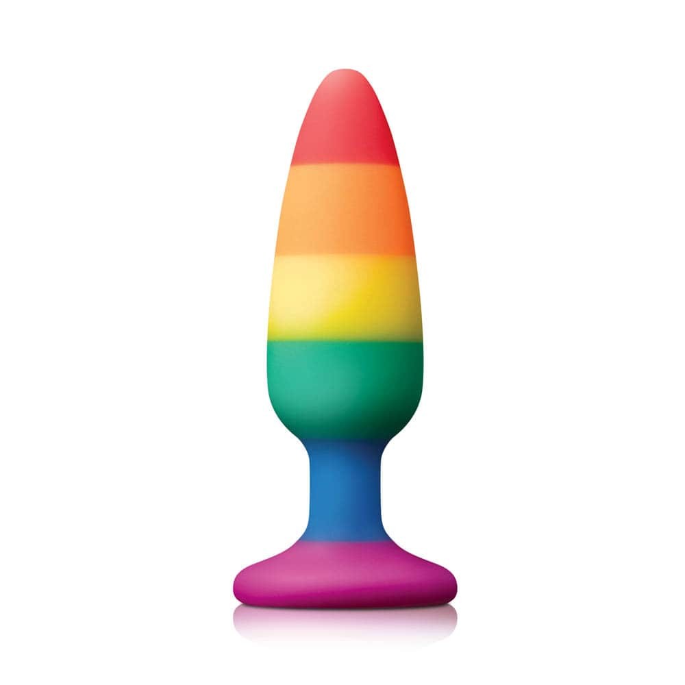 NS TOYS - COLOURS - PRIDE EDITION - PLEASURE PLUG - MEDIUM -RAINBOW_B0O25_2