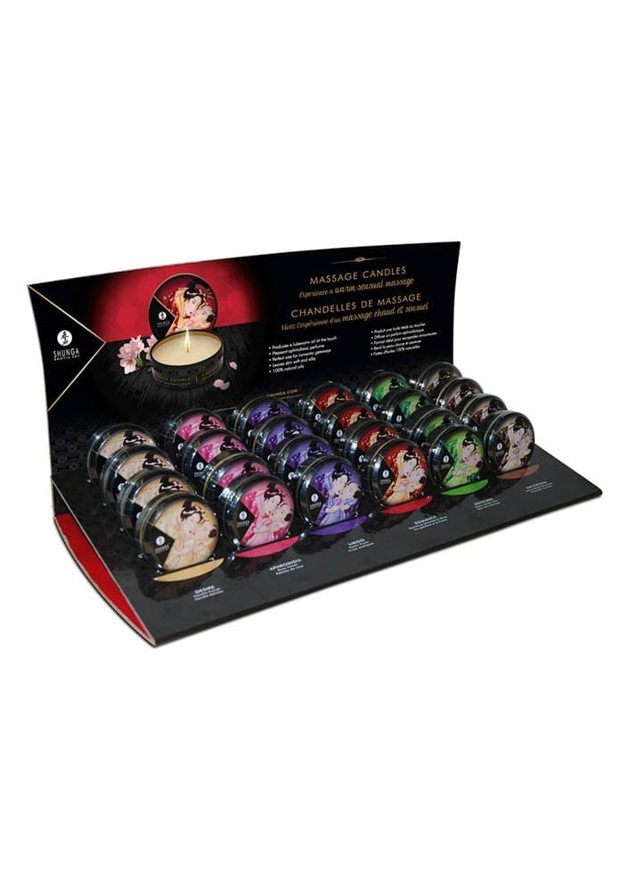 SHUNGA - DISPLAY SMALL MASSAGE CANDLES 30ML
