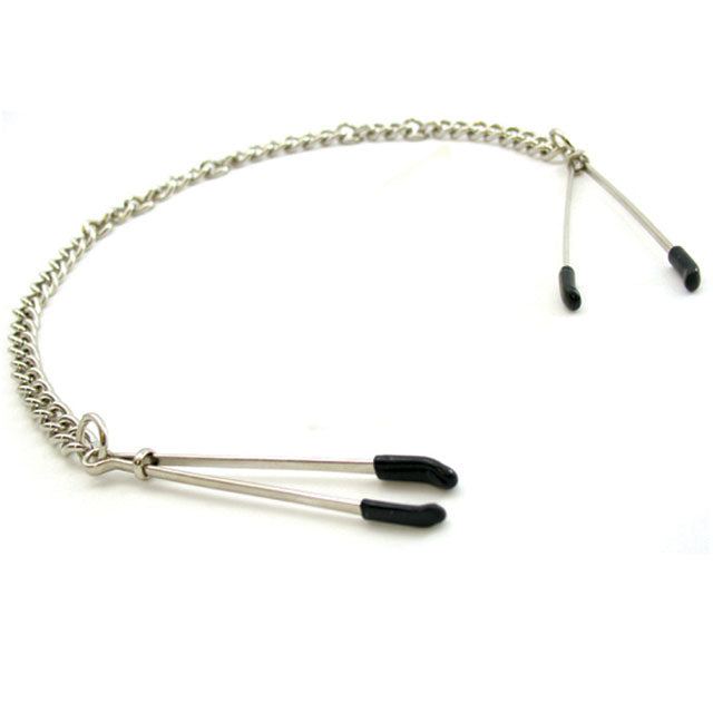 H2H NIPPLE CLAMPS TWEEZER WITH CHAIN (CHROME)