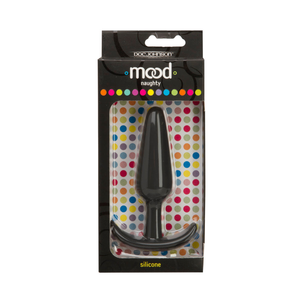 DOC JOHNSON - MOOD - NAUGHTY - LARGE BLACK SILICONE BUTT PLUG