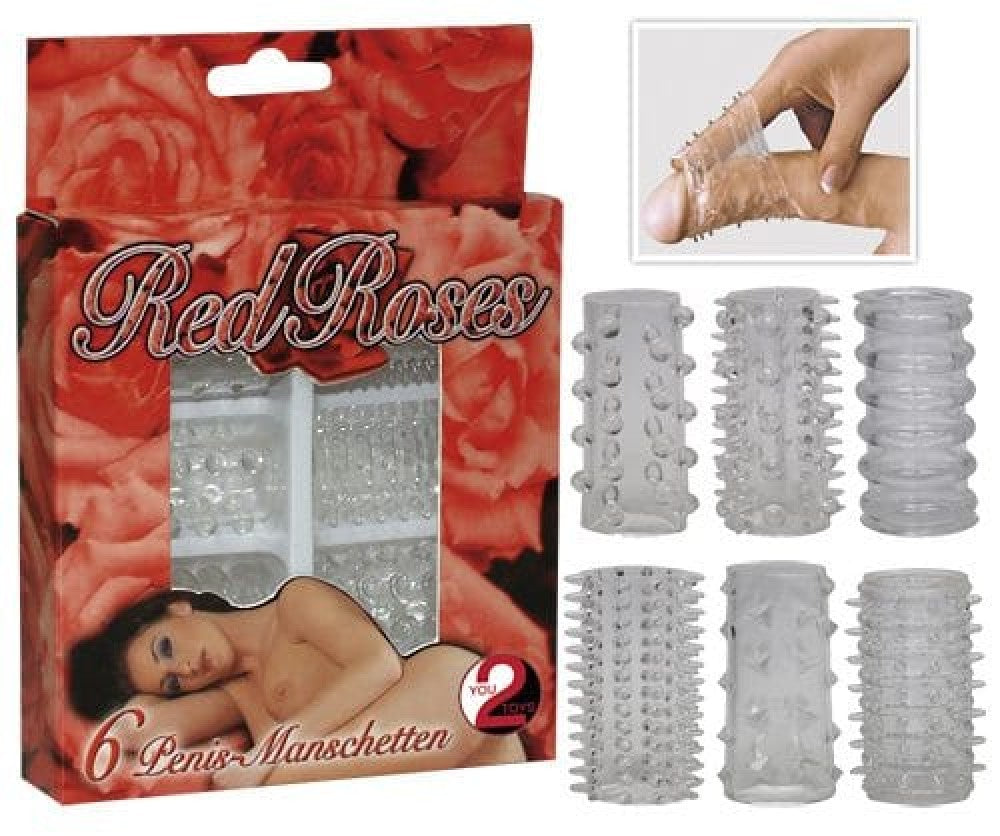 ORION - RED ROSES PENIS RING SET 6 PCS