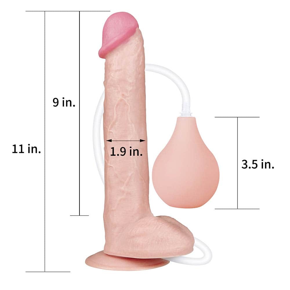 LOVETOY - 11'' SQUIRT EXTREME DILDO FLESH
