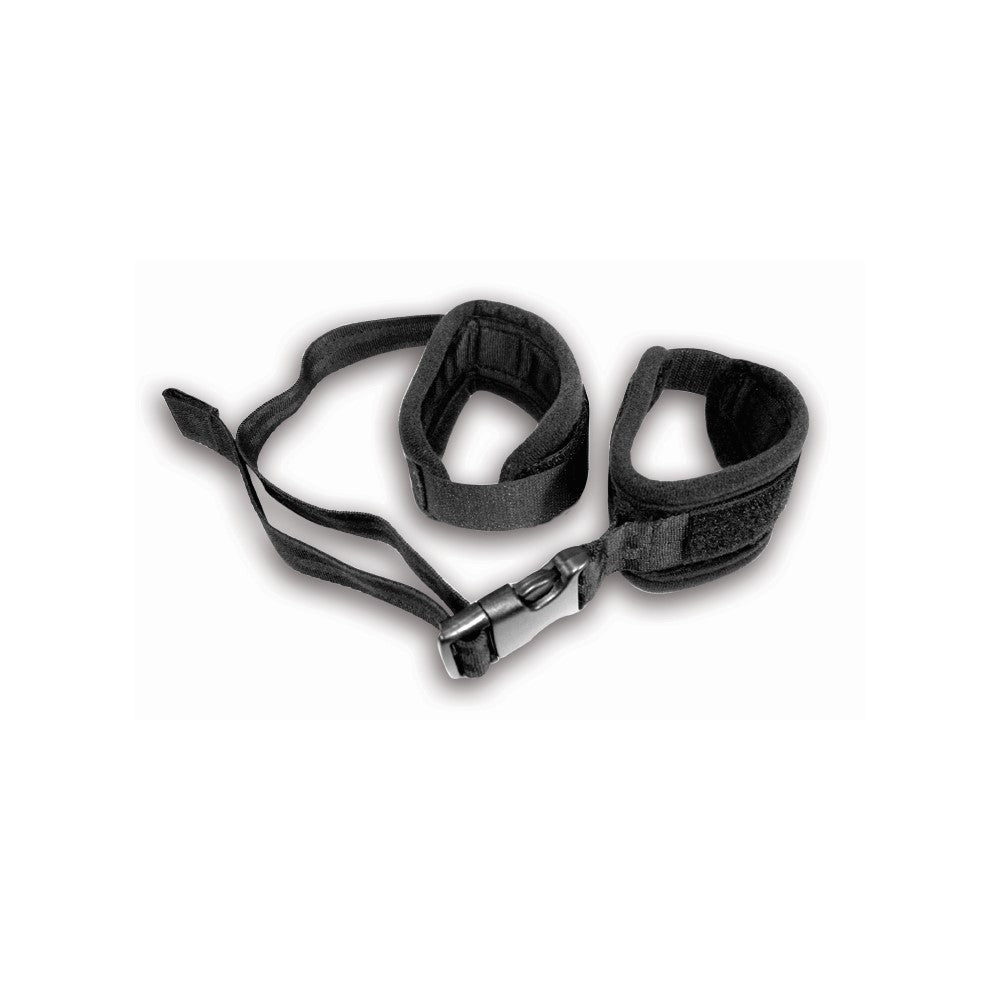 SPORTSHEETS - SEX & MISCHIEF ADJUSTABLE HANDCUFFS BLACK