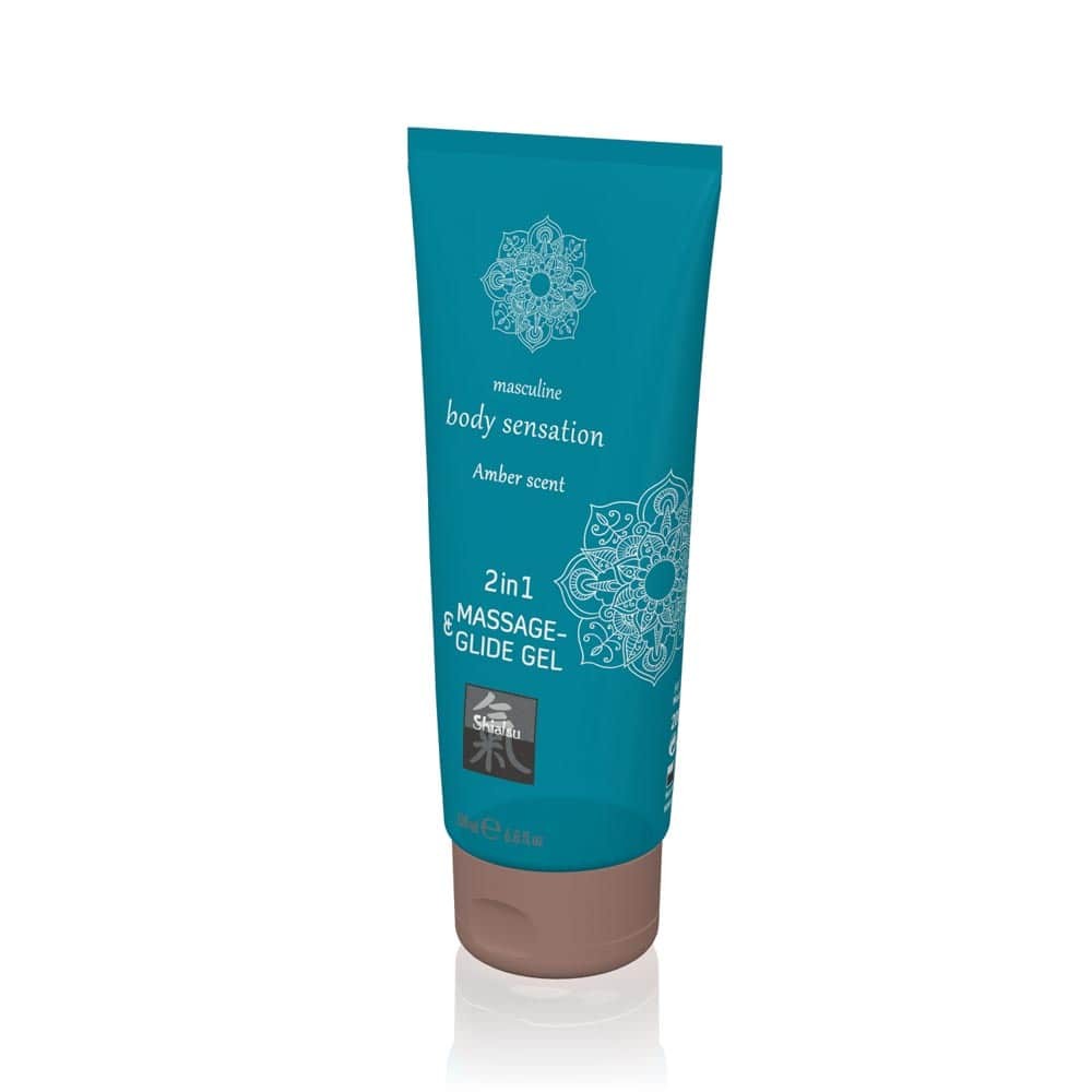 SHIATSU - MASSAGE- & GLIDE GEL 2 IN 1 - AMBER SCENT 200ML